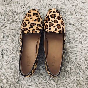 J Crew Cora Calf Hair Leopard Print Loafer